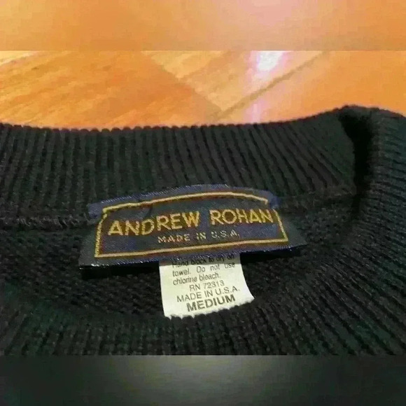 PENN STATE Nittany Lion Club Andrew Rohan Sweater Navy Blue Crewneck Mens Size M - Picture 5 of 11